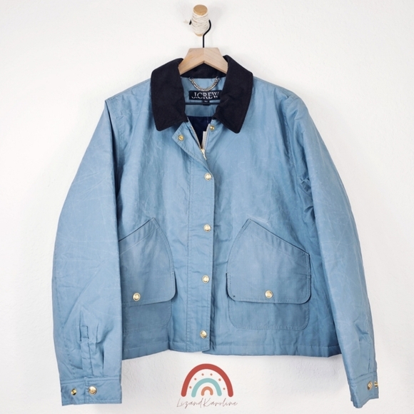 New! J. Crew Short Barn Jacket in English Ripstop Cotton - Picture 4 of 16